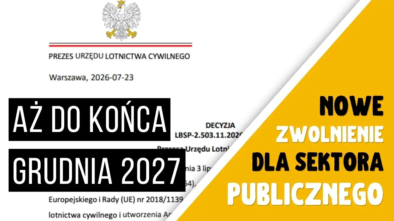 Decyzja Prezesa ULC z 23.07.2026 — nowe zwolnienie ze STS-01 i STS-02 dla sektora publicznego